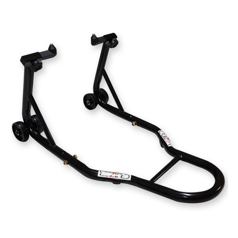 Cruizer - Caballete de moto DELANTERO NEGRO con conexiones cónicas