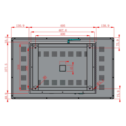 GORICA Monitor TOUCH pubblicitario 32 pollici Android Digital Signage 756mm x 451mm x 68.8mm
