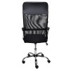 Silla de oficina giratoria GORICA - Silla reclinable ajustable de tela de malla - Color negro