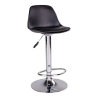 Juego de 2 taburetes altos para comedor bar GORICA con reposapiés ajustables y giratorios acolchados - Negro