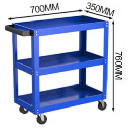 Servante d\'atelier CRUIZER 3 étagères 4 roues - Bleu