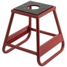 Caballete fijo CRUIZER ALZAMOTO CROSS ENDURO OFF ROAD rojo con agujero central