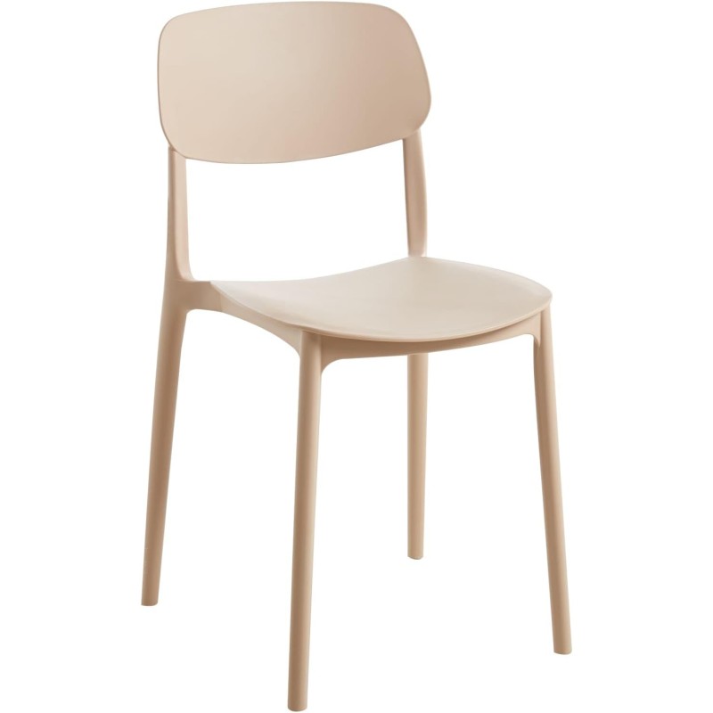 copy of GORICA Sedia senza braccioli stile moderno struttura metallo con gambe in legno - Trasparente