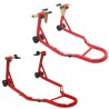Caballete para motocicleta CRUIZER Caballetes para motocicleta Abrazaderas delanteras y traseras + placa