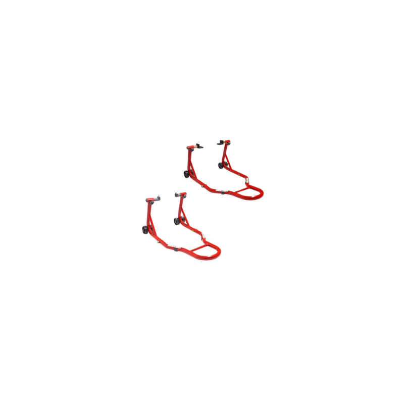 CRUIZER Par de Caballetes Delanteros + Traseros para Moto