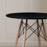 Mesa de centro redonda GORICA LUNA 80 cm madera Negra