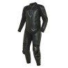 CRUIZER Tuta Moto Pista Intera Pelle e Tessuto Omologata - Nero