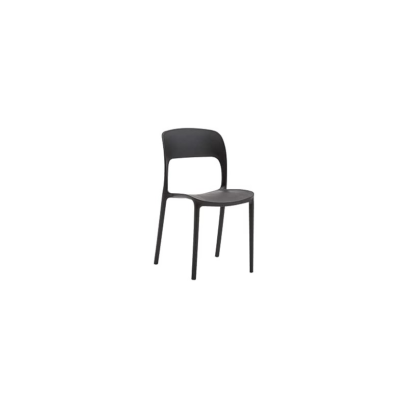 copy of GORICA Sedia senza braccioli stile moderno struttura metallo con gambe in legno - Trasparente