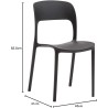 copy of GORICA Sedia senza braccioli stile moderno struttura metallo con gambe in legno - Trasparente