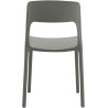 Chaise empilable en plastique GORICA pour maison, jardin, bar, intérieur et extérieur, grise