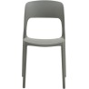 Chaise empilable en plastique GORICA pour maison, jardin, bar, intérieur et extérieur, grise