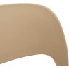 Chaise empilable en plastique GORICA pour la maison, le jardin, le bar, l'intérieur et l'extérieur, beige