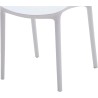 Chaise empilable en plastique GORICA, mobilier d'intérieur et d'extérieur, blanc