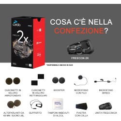 CARDO Interfono Bluetooth Freecom 2x Nero