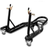 Béquille arrière mobile pour moto CRUIZER avec roues Noir
