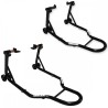 CRUIZER Par de Caballetes Delanteros + Traseros para Moto