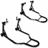 CRUIZER Par de Caballetes Delanteros + Traseros para Moto