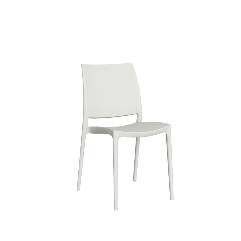 copy of GORICA Sedia senza braccioli stile moderno struttura metallo con gambe in legno - Trasparente