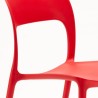 GORICA Sedia in plastica impilabile colore Rosso Bar Giardino Interni Esterni