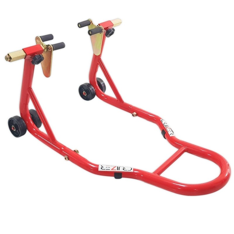 Caballete delantero para moto CRUIZER Yamaha Mv Agusta con abrazaderas regulables, refuerzos laterales, ruedas de goma