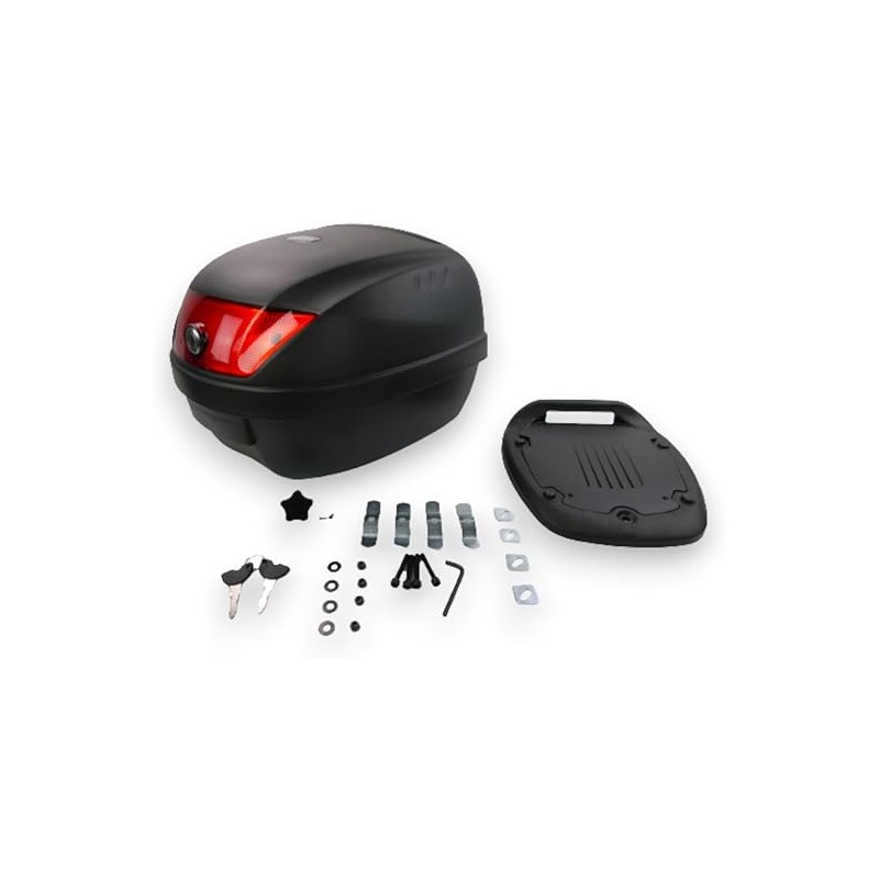 Baúl universal para moto scooter CRUIZER de 32 litros, color negro