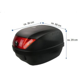 Baúl universal para moto scooter CRUIZER de 32 litros, color negro