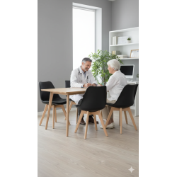 GORICA  LONDRA sedia sala pranzo bar arredo moderno comoda cuscino gambe legno