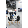 GORICA  LONDRA sedia sala pranzo bar arredo moderno comoda cuscino gambe legno