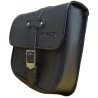 CRUIZER Borsa Singola Moto Custom in Pelle PU Nera Vintage Design Leggero