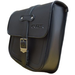 CRUIZER Borsa Moto Custom Pelle PU Nera Mono harley davidson moto guzzi sella